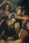 REMBRANDT Harmenszoon van Rijn Christ Driving the Money Changers from the Temple USA oil painting reproduction